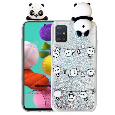 Microsonic Samsung Galaxy A71 Kılıf Cute Cartoon Panda