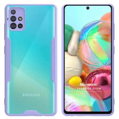 Microsonic Samsung Galaxy A71 Kılıf Paradise Glow Lila