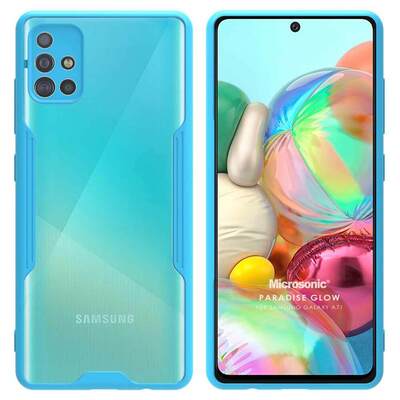 Microsonic Samsung Galaxy A71 Kılıf Paradise Glow Turkuaz