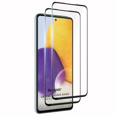 Microsonic Samsung Galaxy A72 Crystal Seramik Nano Ekran Koruyucu Siyah (2 Adet)