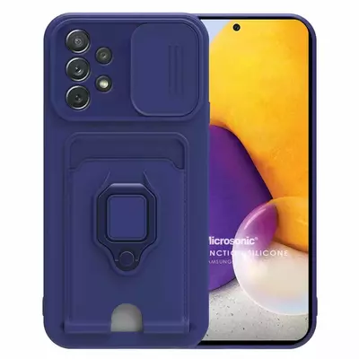 Microsonic Samsung Galaxy A72 Kılıf Multifunction Silicone Lacivert