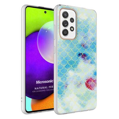 Microsonic Samsung Galaxy A72 Natural Feel Desenli Kılıf Fish Scale