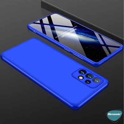 Microsonic Samsung Galaxy A73 5G Kılıf Double Dip 360 Protective AYS Mavi