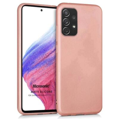 Microsonic Samsung Galaxy A73 5G Kılıf Matte Silicone Rose Gold