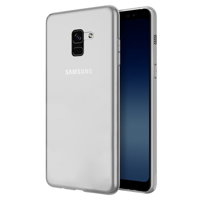 Microsonic Samsung Galaxy A8 2018 Kılıf Transparent Soft Beyaz