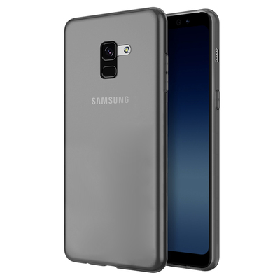 Microsonic Samsung Galaxy A8 2018 Kılıf Transparent Soft Siyah
