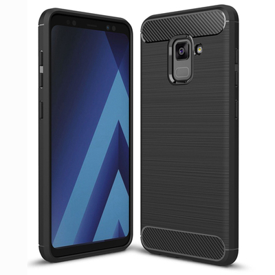 Microsonic Samsung Galaxy A8 Plus 2018 Kılıf Room Silikon Siyah