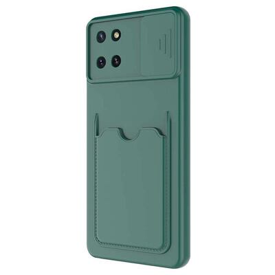 Microsonic Samsung Galaxy A81 Kılıf Inside Card Slot Koyu Yeşil