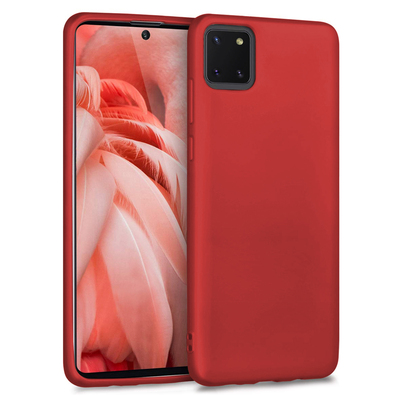 Microsonic Samsung Galaxy A81 Kılıf Matte Silicone Kırmızı