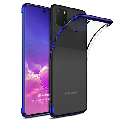 Microsonic Samsung Galaxy A81 Kılıf Skyfall Transparent Clear Mavi