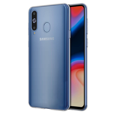 Microsonic Samsung Galaxy A8S Kılıf Transparent Soft Beyaz