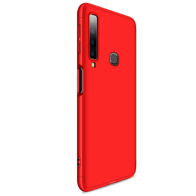 Microsonic Samsung Galaxy A9 2018 Kılıf Double Dip 360 Protective AYS Kırmızı