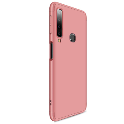 Microsonic Samsung Galaxy A9 2018 Kılıf Double Dip 360 Protective AYS Rose Gold