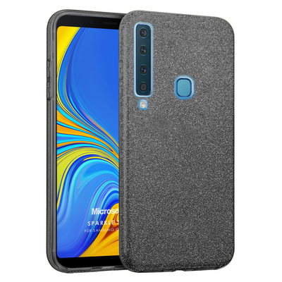 Microsonic Samsung Galaxy A9 2018 Kılıf Sparkle Shiny Siyah