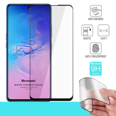 Microsonic Samsung Galaxy A91 Matte Flexible Ekran Koruyucu Siyah