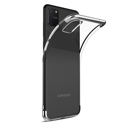 Microsonic Samsung Galaxy A91 Kılıf Skyfall Transparent Clear Gümüş