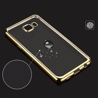 Microsonic Samsung Galaxy C5 Kılıf Skyfall Transparent Clear Gümüş
