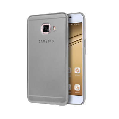 Microsonic Samsung Galaxy C5 Kılıf Transparent Soft Gri
