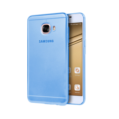 Microsonic Samsung Galaxy C5 Kılıf Transparent Soft Mavi