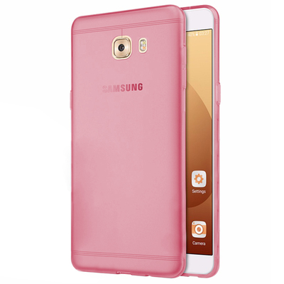 Microsonic Samsung Galaxy C9 Pro Kılıf Transparent Soft Pembe