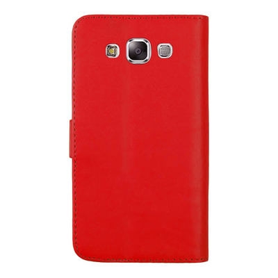 Microsonic Samsung Galaxy E7 Cüzdanlı Deri Kılıf Kırmızı