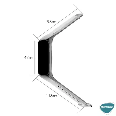 Microsonic Samsung Galaxy Fit 2 R220 Kordon Transparent Clear Band Şeffaf