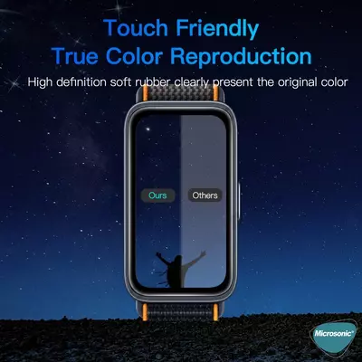 Microsonic Samsung Galaxy Fit 3 Tam Kaplayan Nano Cam Ekran Koruyucu Siyah