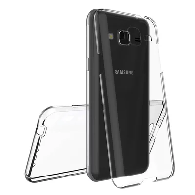 Microsonic Samsung Galaxy Grand Prime Kılıf 6 tarafı tam full koruma 360 Clear Soft Şeffaf