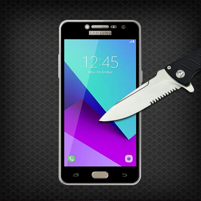 Microsonic Samsung Galaxy J2 Prime Kavisli Temperli Cam Ekran Koruyucu Film Beyaz