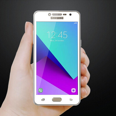 Microsonic Samsung Galaxy J2 Prime Kavisli Temperli Cam Ekran Koruyucu Film Beyaz