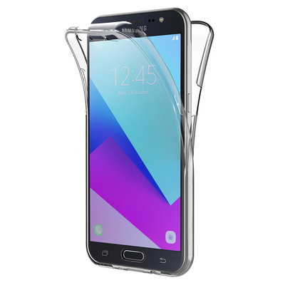 Microsonic Samsung Galaxy J2 Prime Kılıf Komple Gövde Koruyucu Silikon Şeffaf