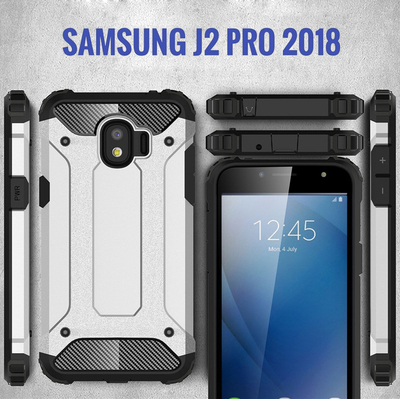 Microsonic Samsung Galaxy J2 Pro 2018 Kılıf Rugged Armor Mavi