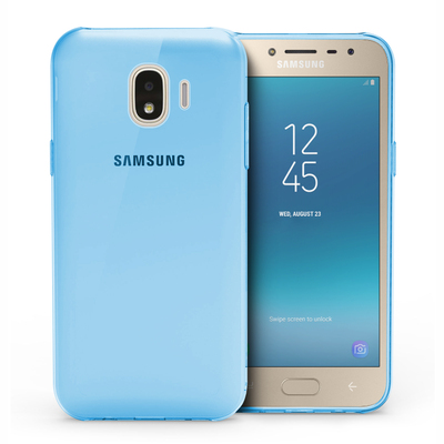 Microsonic Samsung Galaxy J2 Pro 2018 Kılıf Transparent Soft Mavi