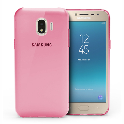 Microsonic Samsung Galaxy J2 Pro 2018 Kılıf Transparent Soft Pembe