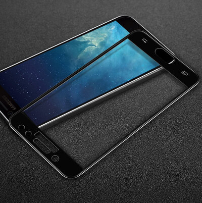 Microsonic Samsung Galaxy J3 Pro Kavisli Temperli Cam Ekran Koruyucu Film Siyah