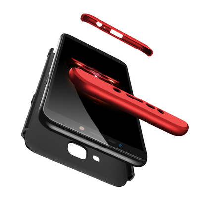 Microsonic Samsung Galaxy J4 Core Kılıf Double Dip 360 Protective AYS Siyah - Kırmızı
