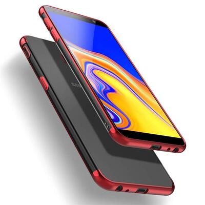 Microsonic Samsung Galaxy J4 Core Kılıf Skyfall Transparent Clear Kırmızı