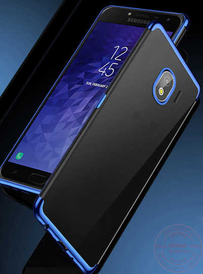Microsonic Samsung Galaxy J4 Kılıf Skyfall Transparent Clear Gold