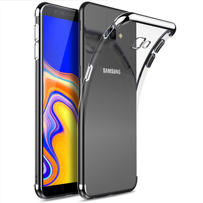Microsonic Samsung Galaxy J4 Plus Kılıf Skyfall Transparent Clear Gümüş