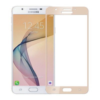 Microsonic Samsung Galaxy J5 Prime Kavisli Temperli Cam Ekran Koruyucu Film Gold