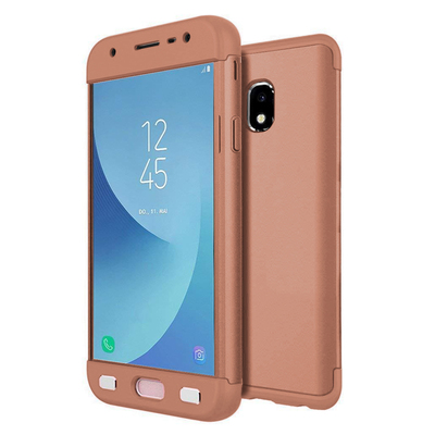 Microsonic Samsung Galaxy J5 Pro Kılıf Double Dip 360 Protective AYS Rose Gold