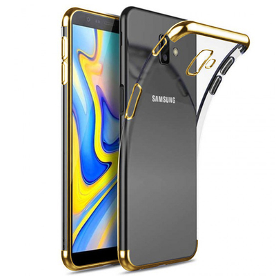 Microsonic Samsung Galaxy J6 Plus Kılıf Skyfall Transparent Clear Gold
