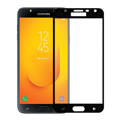 Microsonic Samsung Galaxy J7 Duo Kavisli Temperli Cam Ekran Koruyucu Film Siyah