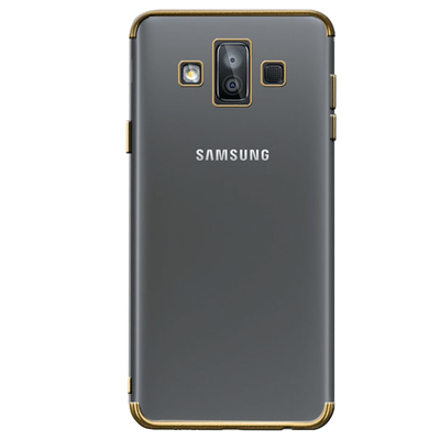 Microsonic Samsung Galaxy J7 Duo Kılıf Skyfall Transparent Clear Gold