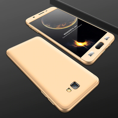 Microsonic Samsung Galaxy J7 Prime 2 Kılıf Double Dip 360 Protective AYS Gold