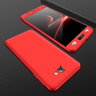 Microsonic Samsung Galaxy J7 Prime 2 Kılıf Double Dip 360 Protective AYS Kırmızı