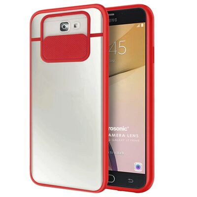 Microsonic Samsung Galaxy J7 Prime 2 Kılıf Slide Camera Lens Protection Kırmızı