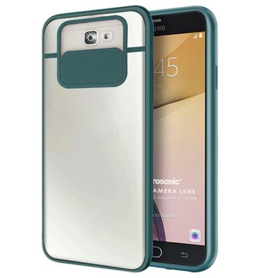 Microsonic Samsung Galaxy J7 Prime 2 Kılıf Slide Camera Lens Protection Koyu Yeşil
