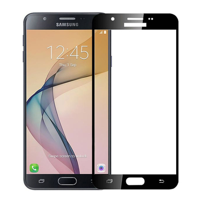 Microsonic Samsung Galaxy J7 Prime Kavisli Temperli Cam Ekran Koruyucu Film Siyah