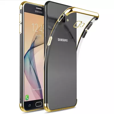 Microsonic Samsung Galaxy J7 Prime Kılıf Skyfall Transparent Clear Gold